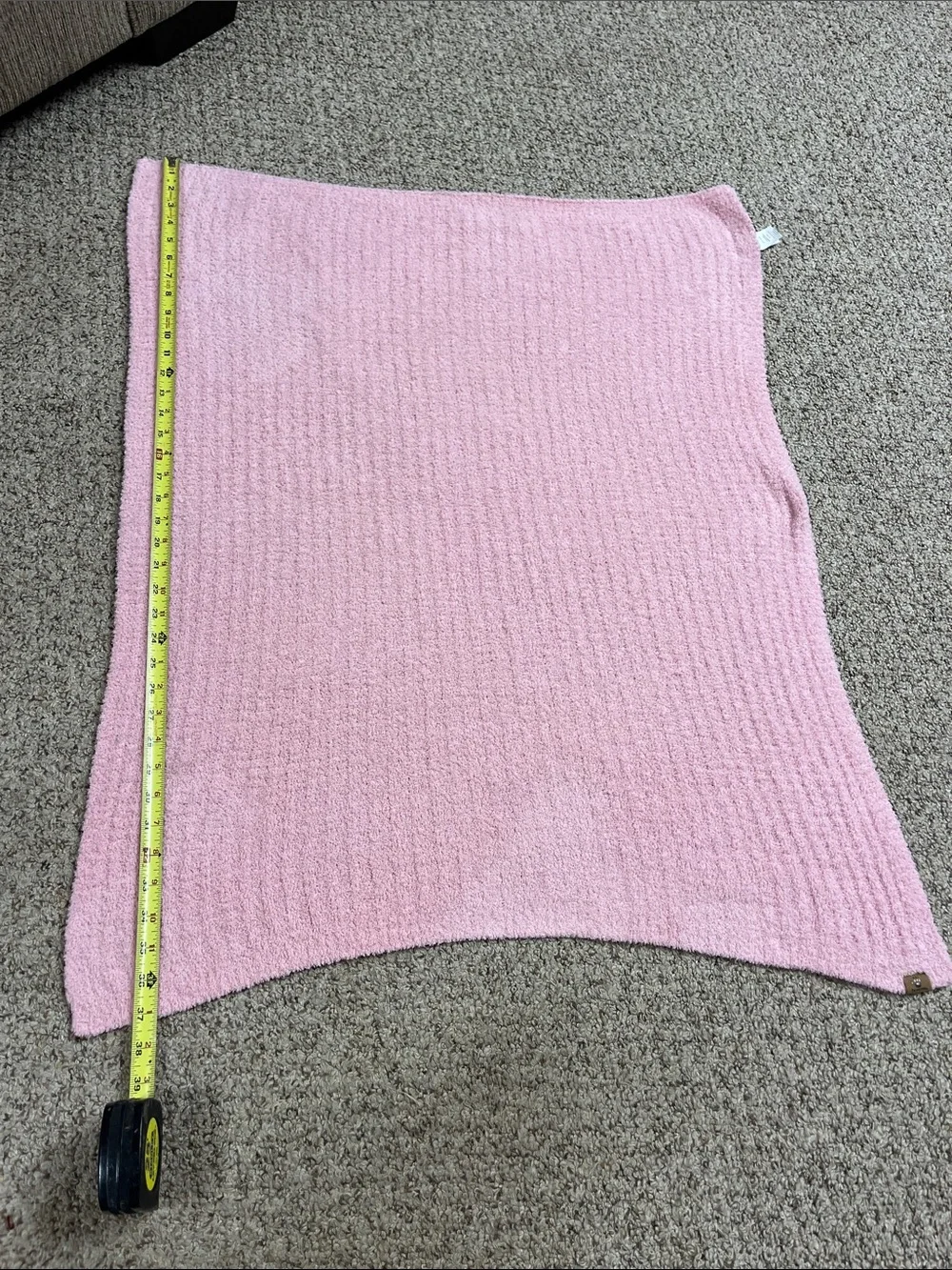 Bearpaw Soft chenille Pink Plush Throw Blanket